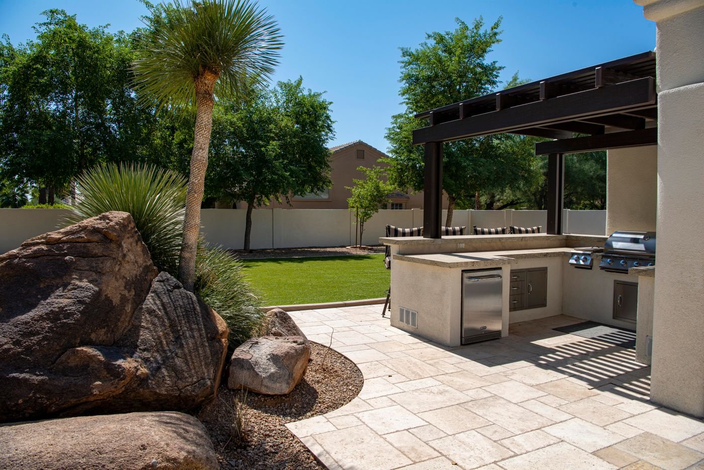 Outdoor living hardscape enhancement